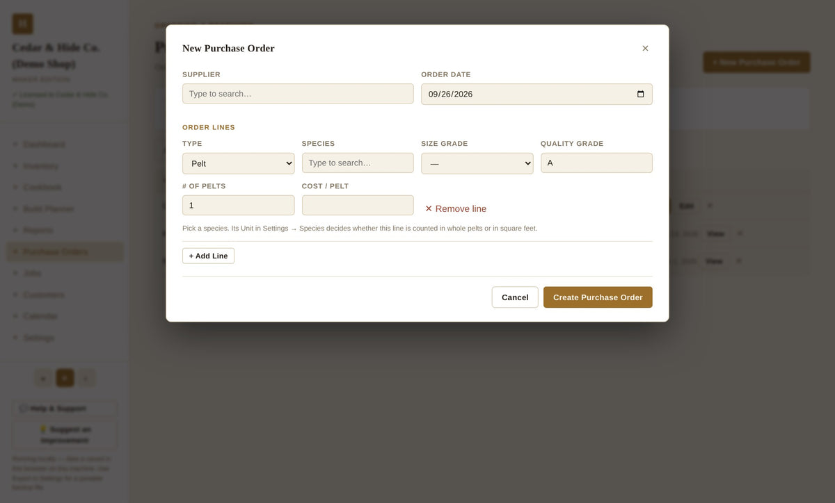 Your Shop Manager- Hide and Ledger, Makers Edition