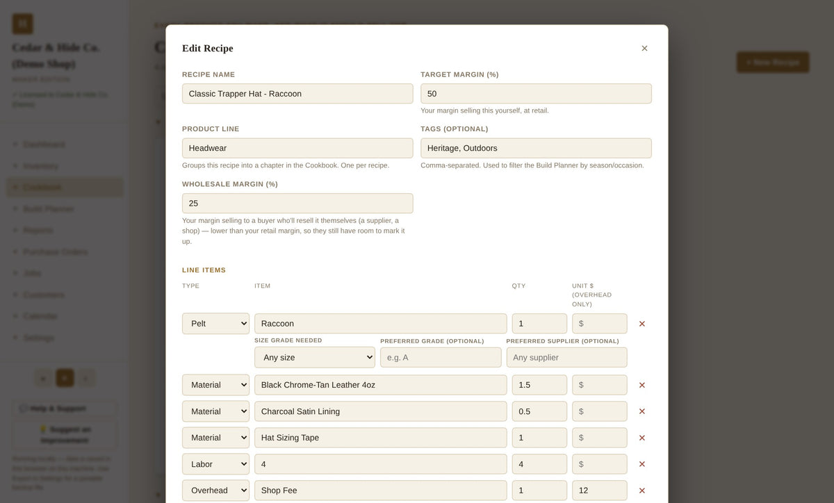 Your Shop Manager- Hide and Ledger, Makers Edition