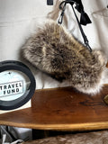 Raccoon and Merino Wool Lined Hand Muff/Hand Warmer